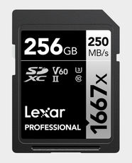 Lexar Professional 1667x 256GB SDXC UHS‑II Memory Card | Up to 250 MB/s Read | V60 | Write-Protect Switch - LSD256CB1667