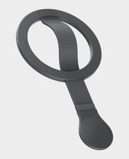 Moxedo Snap-On Magnetic Phone Grip | Strong Magnetic Grip | Double Sided Magnetic Design | Soft Silicone Adjustable Strap - Titanium Gray