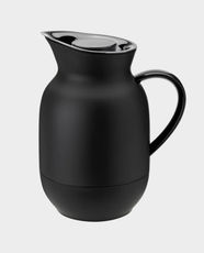 Stelton Amphora Vacuum Coffee Jug | 1L Capacity | Glass Insert | Easy-Click Lid | Integrated Handle | Scandinavian Design - Soft Black
