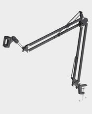 Maono Microphone Suspension Boom Scissor Arm Stand | Aluminum Alloy Construction | 360° Rotation with Foldable Scissor Arms | Desk Clamp Mount | BA20 - Black