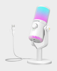 Maono DM30 USB Condenser Gaming Microphone | RGB Lighting | Cardioid Polar Pattern | 20Hz - 20kHz Frequency Response | Gaming, Streaming, Podcasting Compatible - White