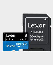 Lexar High-Performance 633x 512GB microSDHC UHS-I Memory Card With SD Adapter | Up to 100 MB/s Read | Temperature-Proof | Shock-Resistant - LSDMI512BB633A