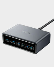 Anker Prime Super Charged 6-in-1 Desktop Charging Station | 200W Max | GaN Powered System | MultiProtect and ActiveShield 3.0 System | A2683241 - Silver