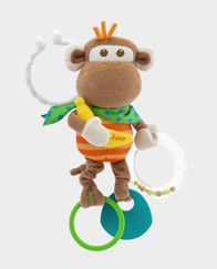 Chicco Multi-Activity Vibrating Monkey Toy | Rattle, Teether & Crinkle Sounds | 3+ Months - Multicolor in Qatar
