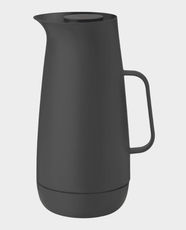 Stelton Foster Vacuum Jug | 1L Capacity | Glass Insert | Easy-Click Lid & Screw Cap | Integrated Handle | Scandinavian Design - Anthracite