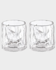 Koziol Club No.2 Superglas Set of 2 Drinking Glasses | 250ml | BPA-Free Plastic | Lightweight & Durable | Dishwasher Safe - Crystal Clear