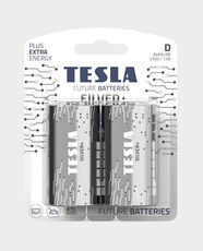 Tesla Silver+ D Alkaline Batteries | 1.5V | Long-Lasting Power for Flashlights, Toys, Clocks & High-Drain Devices | Pack of 2
