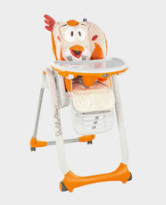 Chicco Polly 2 Start Highchair | Adjustable to 8 Heights | Ultra-Compact Folding | Age Recommended Up To 3 Years - Fancy Chicken