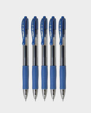 Pilot G2 0.7 Retractable Gel Ink Roller Ball Pen | Pack of 5 | BL-G2-7-L-S5 - Blue