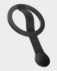Moxedo Snap-On Magnetic Phone Grip | Strong Magnetic Grip | Double Sided Magnetic Design | Soft Silicone Adjustable Strap - Black