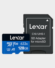 Lexar High-Performance 633x 128GB microSDXC UHS-I Memory Card With SD Adapter | Up to 100 MB/s Read | Temperature-Proof | Shock-Resistant - LSDMI128BB633A