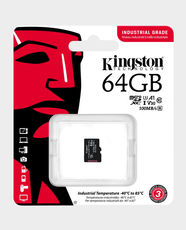 Kingston Industrial 64GB microSD Memory Card | Up To 100MB/s Read And 80MB/s Write Speed | Class 10 / UHS-I U3 / V30 / A1 | SDCIT2/64GBSP