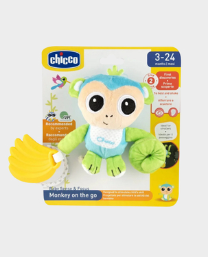 Buy Chicco Monkey On The Go Rattle – Teether Mirror Toy 3–24