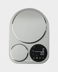 Green Lion Dual Kitchen Scale | Digital LCD Display | Large + Small Platforms | Stainless Steel 201 Material | Tare And Alerts Function | GNDUALKSSL - Silver