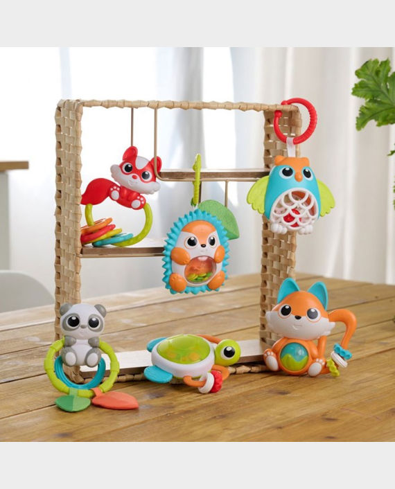 Buy Chicco BSF Panda Rattle | Teether Rings & Crinkle Leaves | 0–18 ...