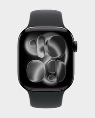 Apple Watch Series 11 GPS 42mm | M/L, Jet Black Aluminium Case, Black Sport Band in Qatar