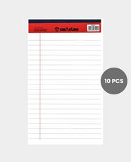 Sinarline Legal Pad A5 White | 127×203mm | 56 GSM Paper | Ruled Pages| Top Bound | Pack of 10 Pads