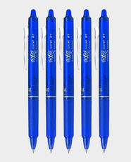 Pilot Frixion 0.7 Clicker Roller Ball Pen | Pack of 5 - Blue