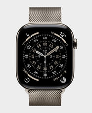 Apple Watch Series 11 GPS + Cellular 46mm Natural Titanium Case With Natural Milanese Loop | S/M - MFCY4