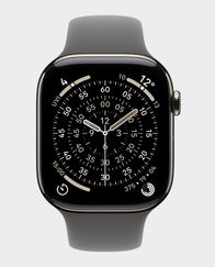 Apple Watch Series 11 42mm Cellular - Natural Titanium, Stone Grey Sport Band | M/L - MF8N4 in Qatar