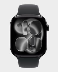 Apple Watch Series 11 (Cellular) 46mm | S/M, Jet Black Aluminium Case, Black Sport Band in Qatar