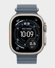 Apple Watch Ultra 3 GPS + Cellular 49mm Natural Titanium Case With Anchor Blue Ocean Band - MEWH4