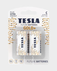 Tesla C Gold + Alkaline Battery | Pack Of 2
