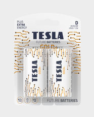 Tesla D Gold + Alkaline Battery | Pack Of 2