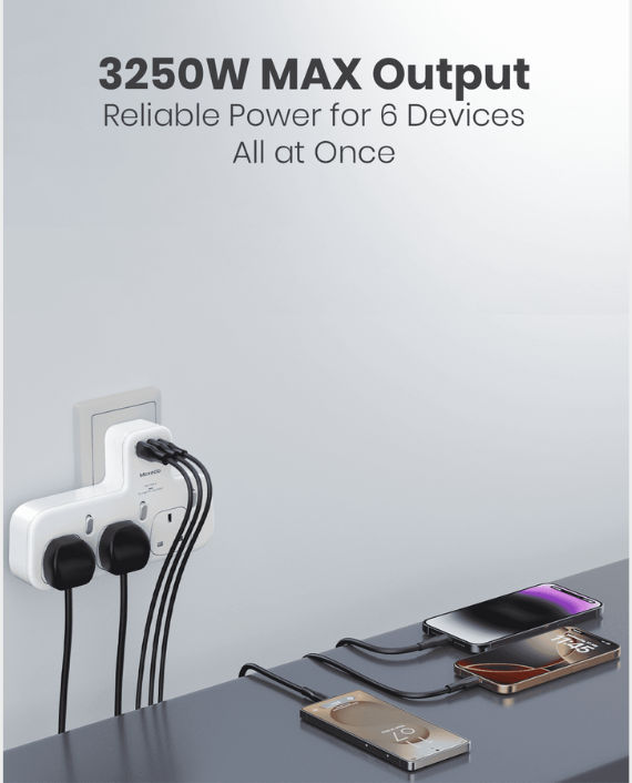 Buy Moxedo Multi-Plug+ Power Extension Adapter in Qatar - AlaneesQatar.Qa