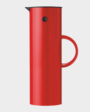 Stelton EM77 1 L Vacuum Jug | Glass‑Insert | Rocker Stopper | Screw Cap | ABS Plastic Body - Red