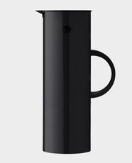 Stelton EM77 1 L Vacuum Jug | Glass‑Insert | Rocker Stopper | Screw Cap | ABS Plastic Body - Black