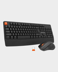 Meetion MT-C4130 Wireless Keyboard and Mouse Combo | Adjustable 800/1200/1600 DPI | 104/105 Keys | Compatible with Windows XP/Vista/7/8/10/11 and macOS - Black