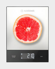Nutricook Stainless Steel Digital Kitchen Scale | Sleek & Stylish | High Precision | Easy to Clean | Multiple Measuring Units | Tare Function | Model KS205S - Silver