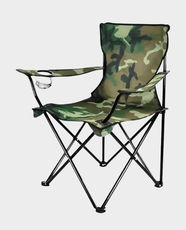Gymbopro Camping Bob Chair | Comfort High Back & Armrest | Fabric & Steel | 80CM Height | Portable & Easy Carrying | GMFC-301CAM - Camo