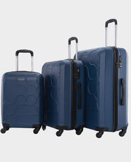 Para John ABS 3 Pcs Trolley Luggage Set (28 Inch + 24 Inch + 20 Inch) PJTR3141NL - Navy Blue