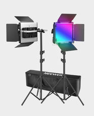 NEEWER 2 Pack Upgraded RGB660 PRO II LED Video Light | 50W Dimmable RGB Panel | 3200K - 5600K Bi-Color | CRI 97+ | Dual Power Option | App And Remote Control - Black