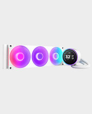 NZXT Kraken Elite 360 RGB CPU Liquid Cooler with IPS LCD | 2.72-inch IPS LCD with Sharp 640×640 Resolution | 60 Hz Refresh Rate | Compatible With Intel LGA 1700, 1200/115X, 1851 AMD AM5, AM4 sockets | RL-KR36E-W2 - White
