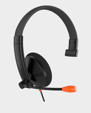 Meetion USB Single Ear Telephone Headset | Omni-Directional Noise Cancelling Microphone | 40mm Speaker Driver | USB Wired Connection | Compatible with Windows And macOS | HP002U - Black