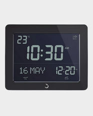 ALFAJR Azan Table and Wall Clock | Digital LCD display | 5 Azan Voices | Auto Prayer Times | Alarm Count | Reminders | Smart Features | Temperature | Altitude | Date & Month | CF-19B - Black