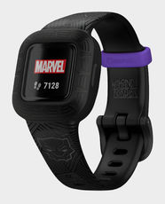 Garmin Vivofit Jr 3 Marvel Black Panther Tracker | Silicone Strap | Step and Distance Tracking | Sleep Monitoring | Reminder and Audible Alert | Android And iOS Compatibile | Bluetooth Connectivity | 010-02441-10 - Black