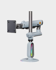 North Bayou NB V8 RGB Gaming Monitor Arm | Height Adjustable Up to 740mm | Fits 32-60 Inch Screen | 20kg Load Capacity | 360° Rotation | Ideal For Gaming, Workstations And Office Desk Mount - Lake Blue