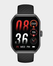 Smartix Curv Premium Smart Watch 1.96 Inch AMOLED Display | 260mAh Battery | Bluetooth Calling | Blood Pressure and SpO₂ Monitoring | Multi-Sport Fitness Modes | SWCRV01 - Black