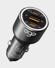 EGO GT160 Car Charger | 160W Power Delivery | Triple Port (100W USB-C + 30W USB-C + 30W USB-A) | Supports 12V Cars And 24V Trucks | 8-Layer Safety Protection - Black