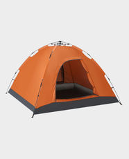 Desert Patrol Single Layer 2 Door Automatic Tent | 4 Person Capacity | 200 × 210 × 145 cm | Breathable Polyester Fabric Material | Waterproof and Weather-Resistant | Quick One-Person Setup | SY-A09 - Orange