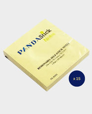 PANDA Sticky Note Yellow | 3-Inch x 3-Inch/ 76.2mm x 76.2mm | 100 Sheets Per Pad | 100 Sheets Per Pad, Pack of 15
