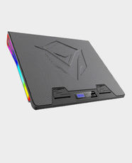 Meetion RGB Gaming Cooling Pad | Dual USB Ports | Adjustable Height | for 9–17" Laptops | CP5050 - Black