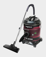 Impex VC4706 Vacuum Cleaner | 18L Dust Tank | 2000W | Blower Function | Large Dust Capacity & Low Noise Level | Wheels Included - Black