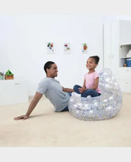 Bestway Glitter Dream Inflate-A-Chair for Kids | Age 3 years and above | 1.14m x 1.12m x 66cm - BES115TOY01715