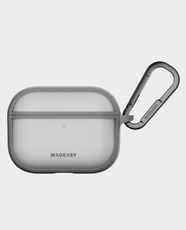 MAGEASY Roam Case for Apple AirPods Pro 3 | Hybrid PC+TPU Protection | Anti-Yellowing | Wireless Charging Compatible | MAPAP3174RT25 - Translucent Gray