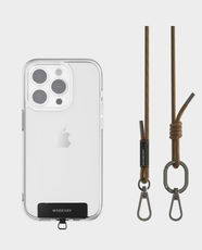 MAGEASY Strap + Strap Card Phone 6mm Lanyard | Zinc Alloy + Nylon Material | Ultra-Thin and Firm Design | iOS / Android Phone Cases Compatibile | MPHIPH142KH23 - Khaki